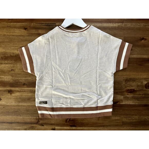 NWT Matilda Jane Enchanted Garden Walk The Talk White Brown Knit Tee Shirt 10 - Picture 3 of 7